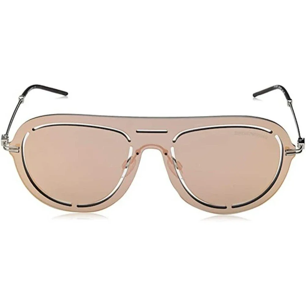 Emporio Armani EA 2057 Grey Rose Gold Men's Aviator Sunglasses